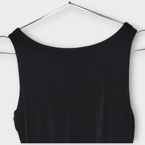 Chicos Traveler Womens Sweater Tank Sz 1 (8 US)  Black Sequins Knit Holiday Glam - Picture 4 of 7